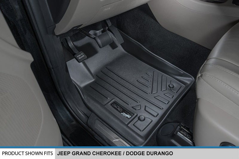 SMARTLINER Floor Mats 2 Row Liner Set Compatible with 2013-2016 Dodge Durango - Image 2